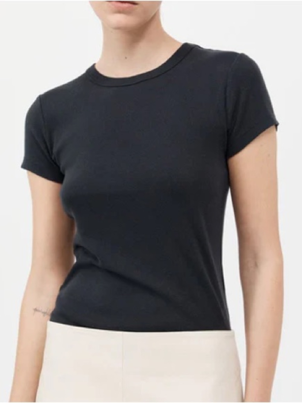 St. Agni Black Short-Sleeve Baby Crewneck Tee, X-Small